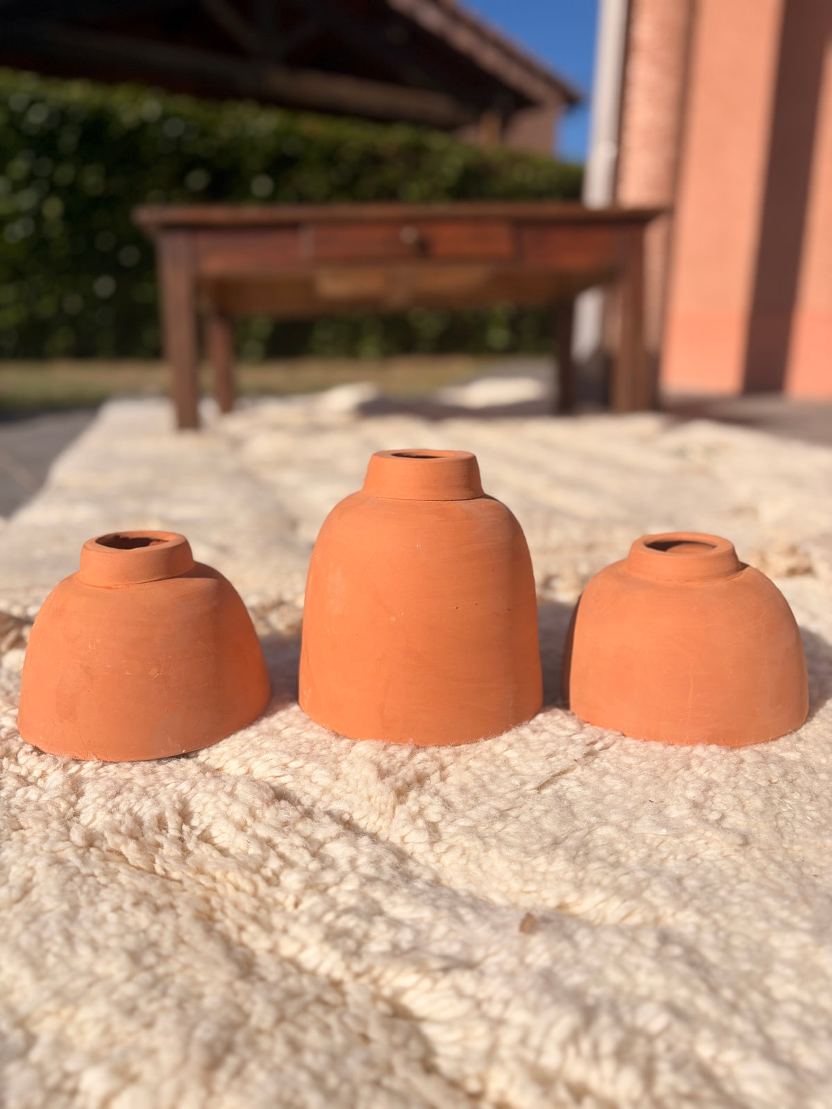 Trio Noma – Ensemble de 3 suspensions en terre cuite artisanales