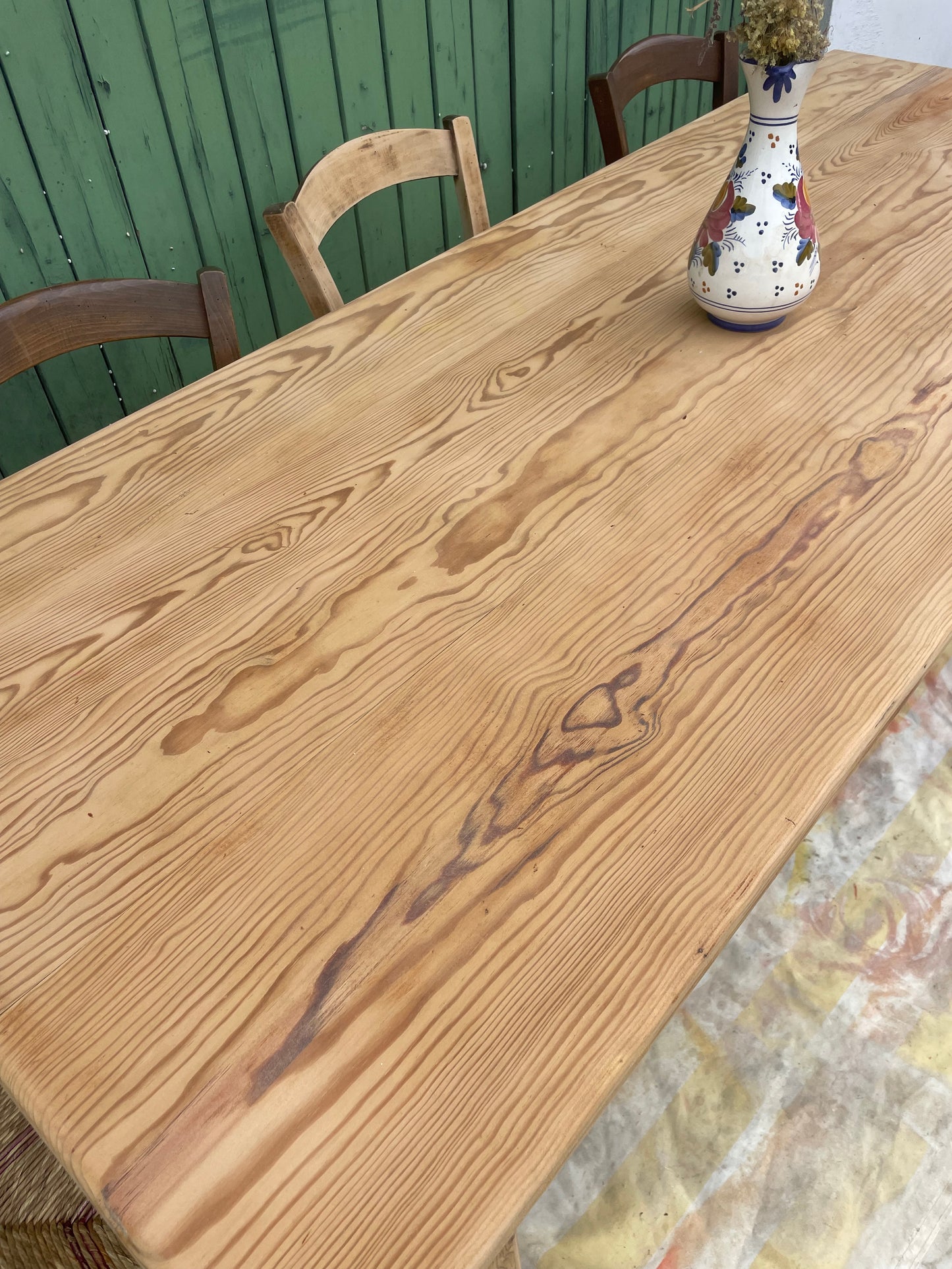 Grande table de ferme en bois massif – 200 cm