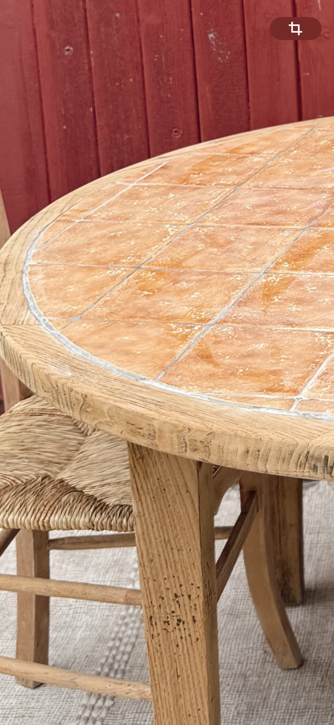 Table ronde campagne vintage