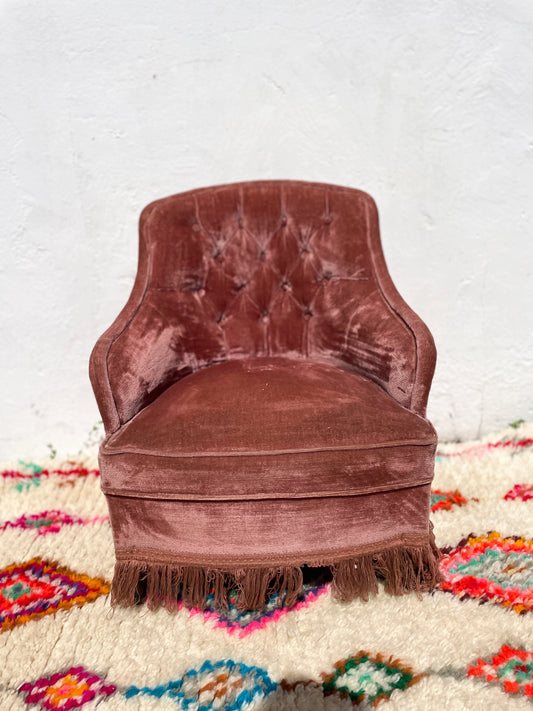 Fauteuil Velours rose