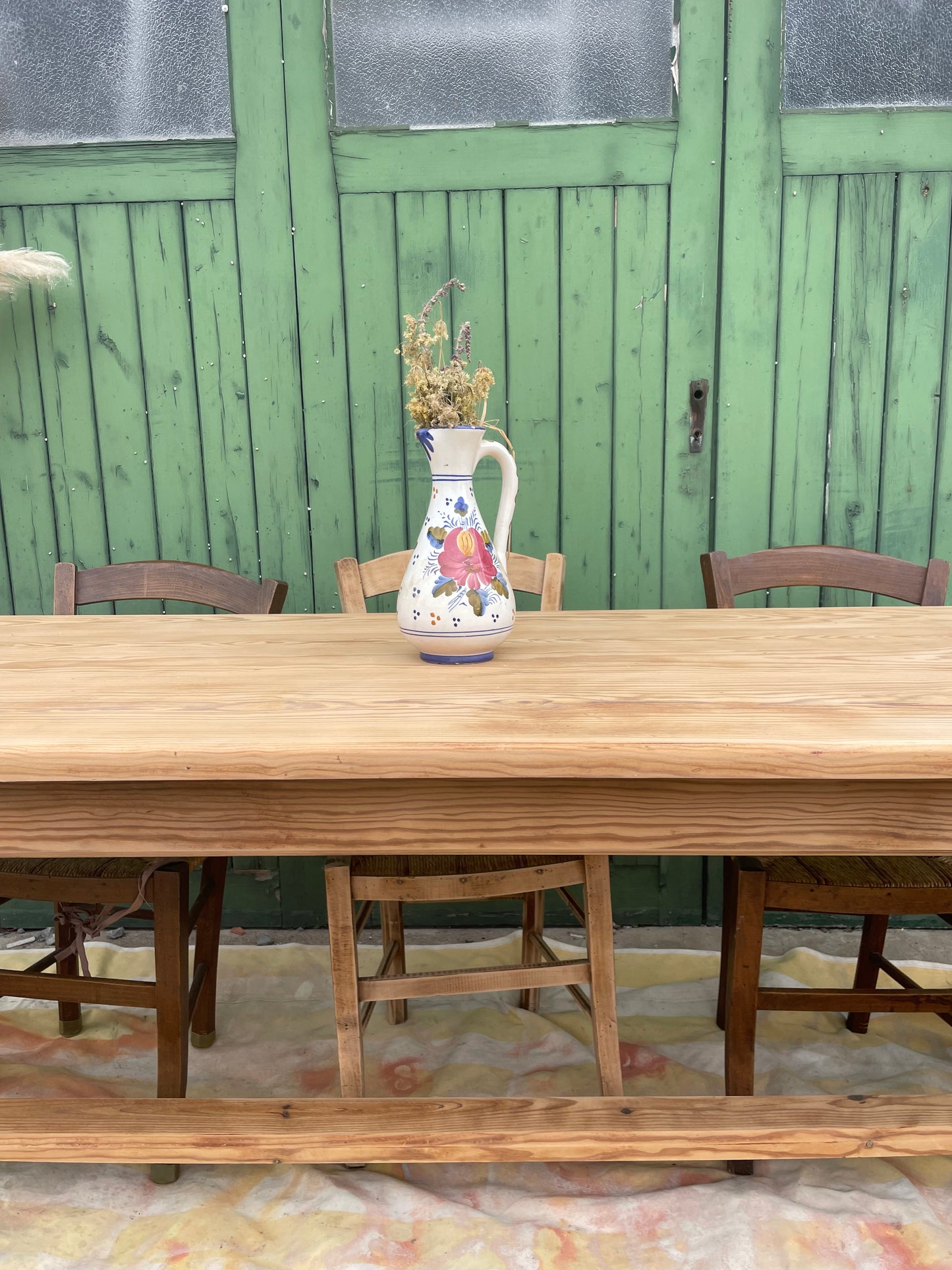Grande table de ferme en bois massif – 200 cm