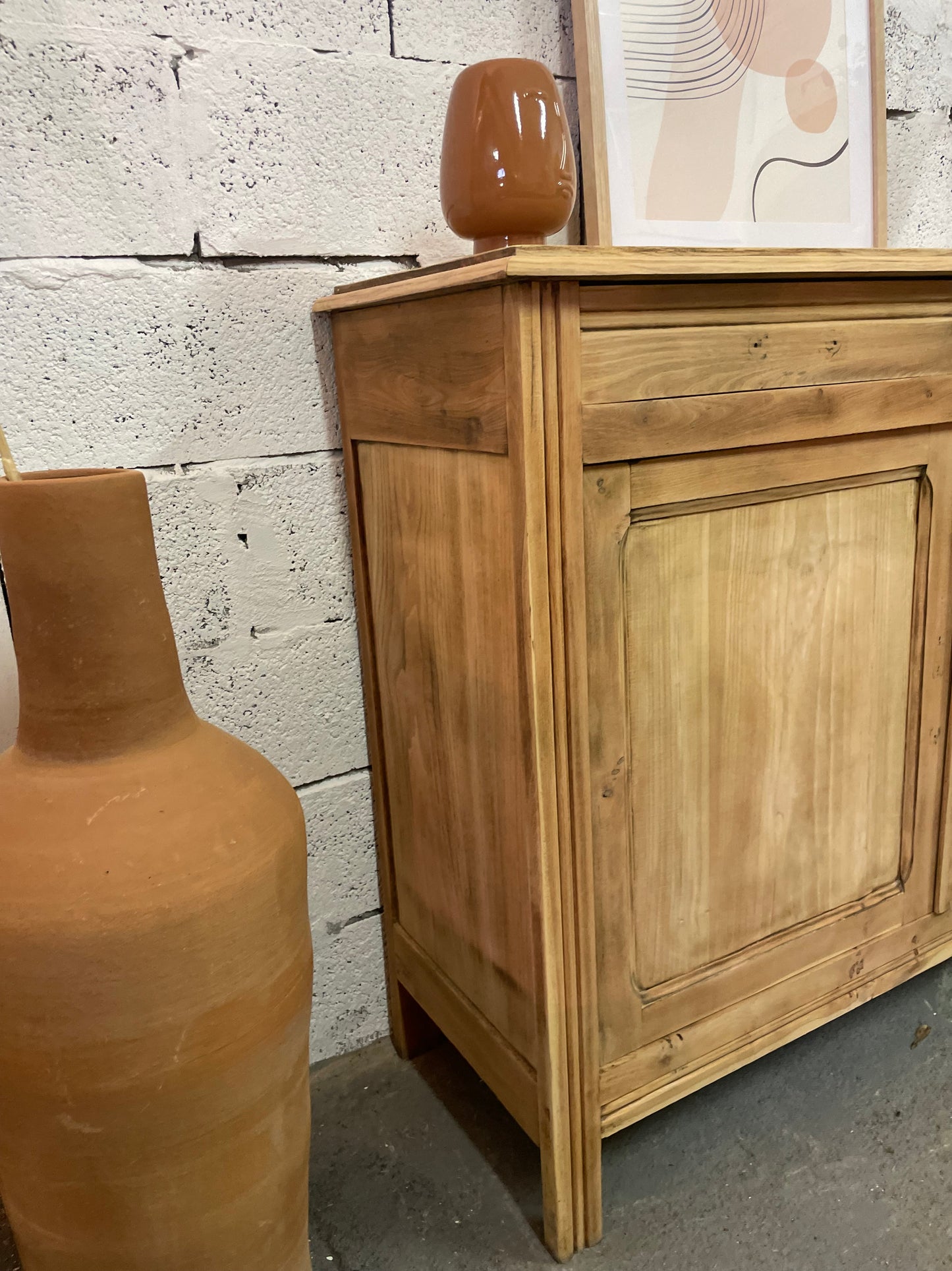 Buffet parisien vintage bois brut