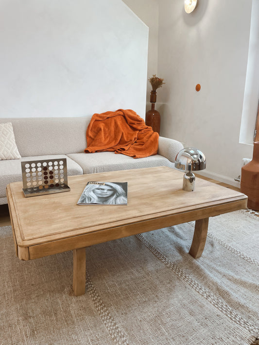 Grande Table basse bois brut pièce unique