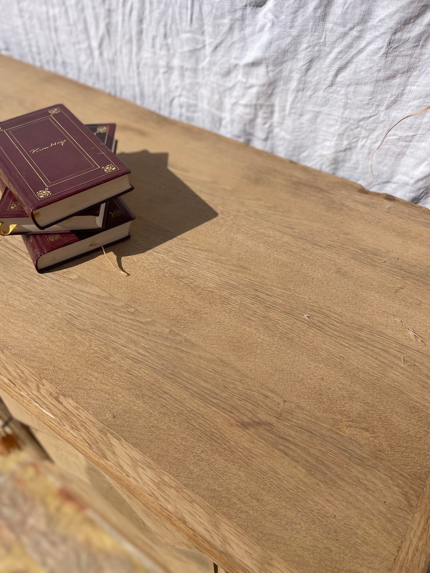 Buffet en bois massif 200 cm - meuble de rangement / comptoir bar - style campagne chic / vintage
