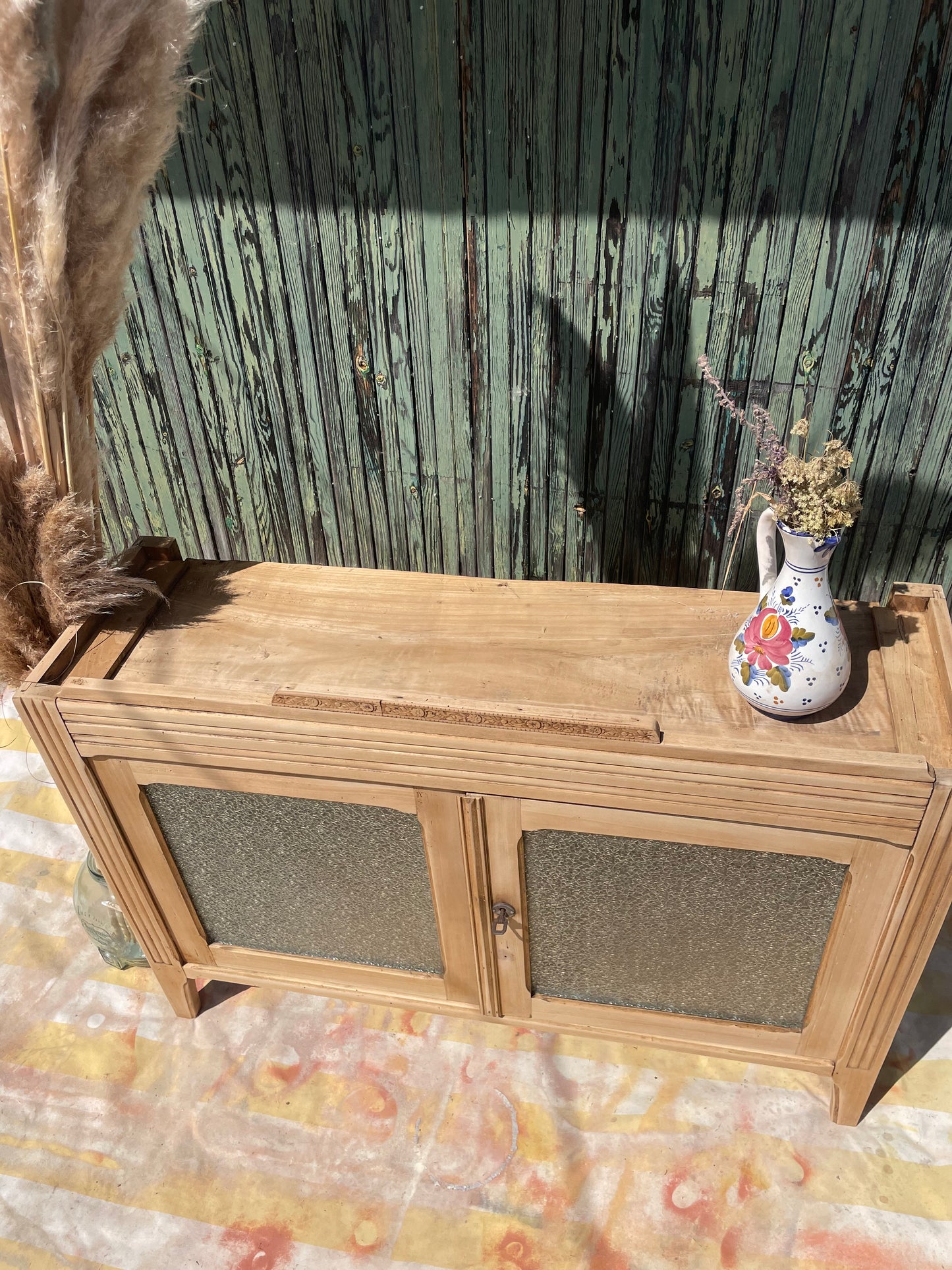 Buffet bas vitré ancien – Élégance Art Déco et charme intemporel