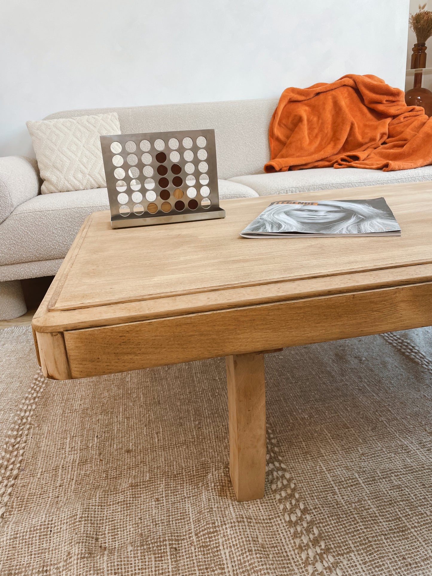 Grande Table basse bois brut pièce unique