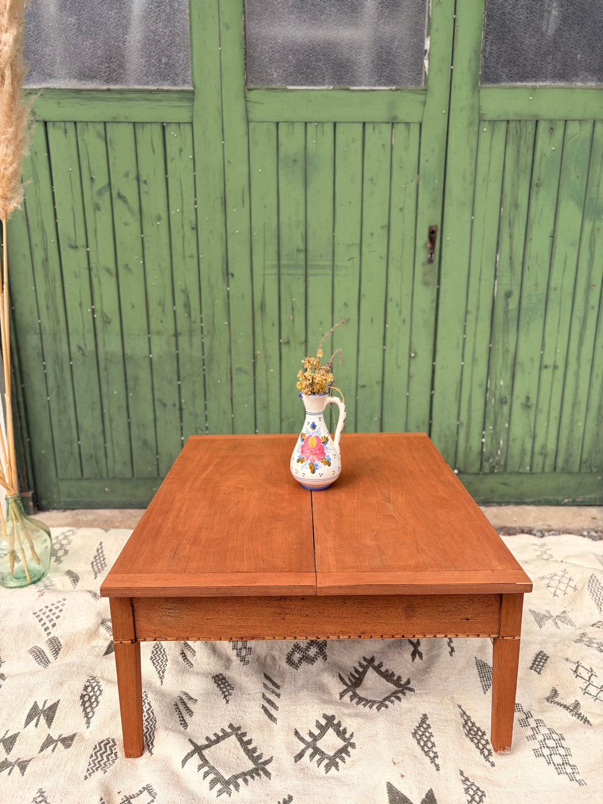 Table basse vintage en bois – 100 x 82 cm